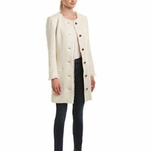 Sail to Sable Tweed Coat in Cream